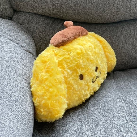 Fuzzy Pompompurin Car Headrest Pillow - Picture 3 of 5